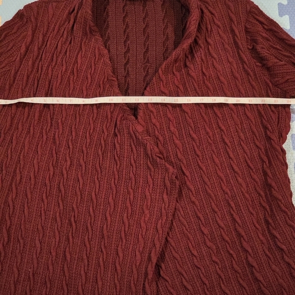 Weekend Women's Cardigan Sweater Thumbhole Open Long Cable Knit w/Pockets Size L - Picture 4 of 10